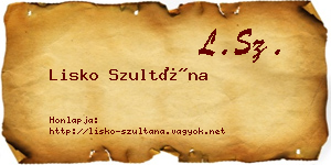 Lisko Szultána névjegykártya
